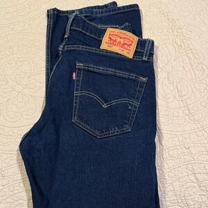 Levi's 505 Men's Dark Indigo Straight Jeans EUC